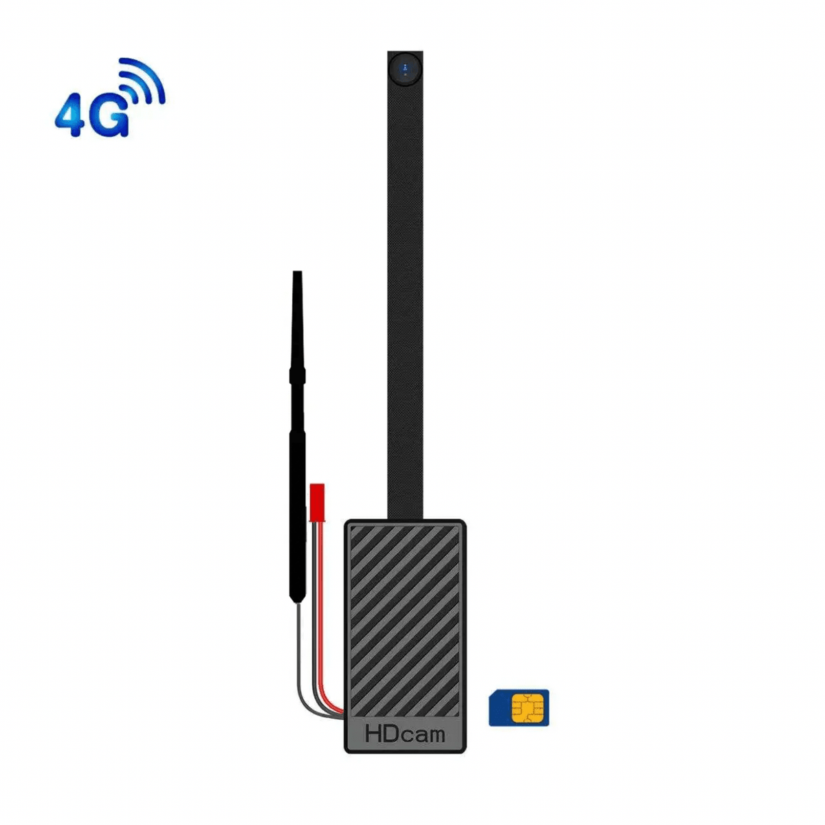 كاميرا صغيرة ببطاقة SIM 4G مع فيديو عالي الدقة 1080P وكشف الحركة وميكروفون مدمج